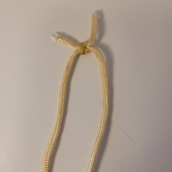 Krause Vintage Pottery Pendant Clay Geometric Signed 1987 Brown Nylon Cord - Picture 7 of 7